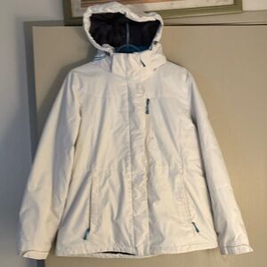 ZeroXposur Women's White Ski Jacket with Blue Accents